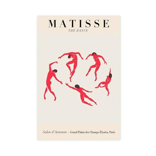 GeDiz Matisse The Dance Poster, Leinwand, Poster, Wandkunst, Dekordruck, Bild, Gemälde für Wohnzimmer, Schlafzimmer, Dekoration, ungerahmt, 50 x 75 cm von GeDiz