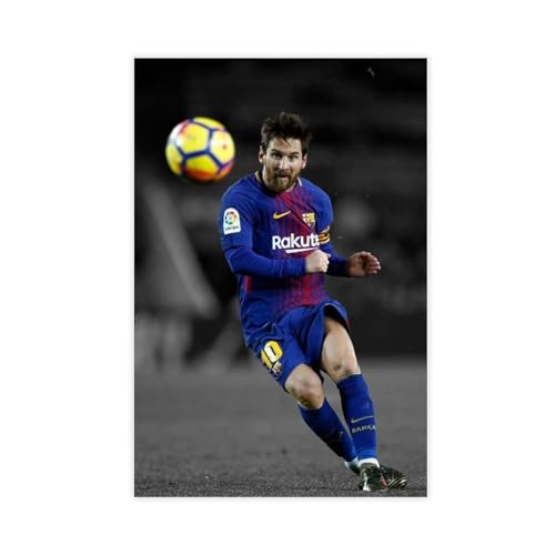 GeDiz Messi Poster auf Leinwand, Wandkunst, Dekordruck, Bild, Gemälde für Wohnzimmer, Schlafzimmer, Dekoration, ungerahmt, 30 x 45 cm von GeDiz