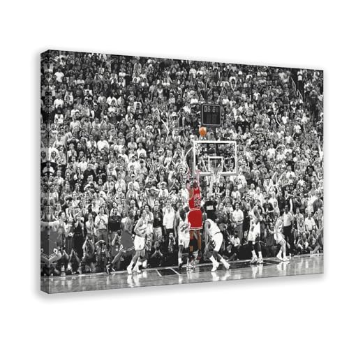 GeDiz Michael Jordan Poster (13) Leinwand Poster Schlafzimmer Dekor Sport Landschaft Büro Zimmer Dekor Geschenk Rahmenstil 50 x 75 cm von GeDiz