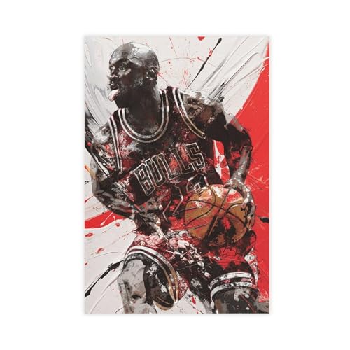 GeDiz Michael Jordan Poster (14) Leinwand Poster Wandkunst Dekor Druck Bild Gemälde für Wohnzimmer Schlafzimmer Dekoration ungerahmt 60 x 90 cm von GeDiz