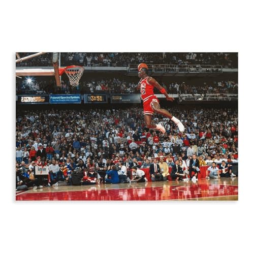 GeDiz Michael Jordan Poster (16) Leinwand-Poster, Wandkunst, Dekordruck, Bild, Gemälde für Wohnzimmer, Schlafzimmer, Dekoration, ungerahmt, 60 x 90 cm von GeDiz