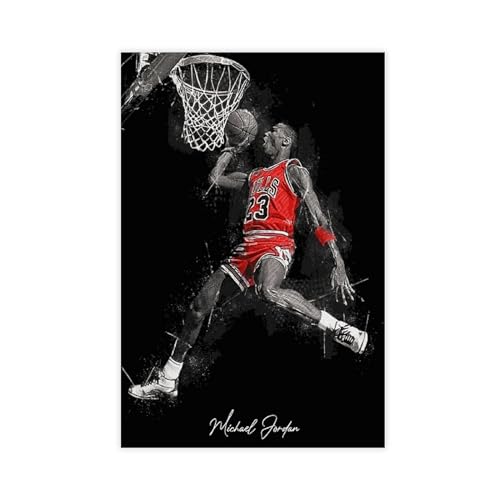 GeDiz Michael Jordan Poster (19) Leinwand Poster Wandkunst Dekor Druck Bild Gemälde für Wohnzimmer Schlafzimmer Dekoration ungerahmt 60 x 90 cm von GeDiz