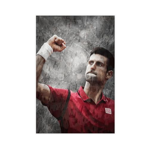 GeDiz Novak Djokovic Poster Tennis Poster (39) Leinwand Poster Wandkunst Dekor Druck Bild Gemälde für Wohnzimmer Schlafzimmer Dekoration ungerahmt 50 x 75 cm von GeDiz