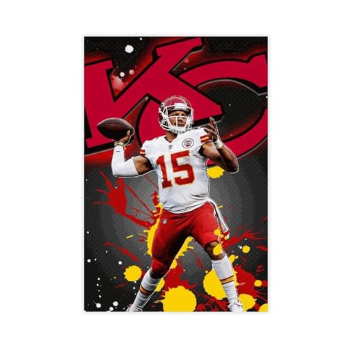 GeDiz Sportstar Patrick Mahomes Poster (11) Leinwand Poster Wandkunst Dekor Druck Bild Gemälde für Wohnzimmer Schlafzimmer Dekoration ungerahmt 40 x 60 cm von GeDiz