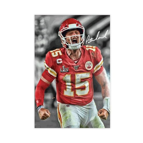 GeDiz Sportstar Patrick Mahomes Poster (27) Leinwand Poster Wandkunst Dekor Druck Bild Gemälde für Wohnzimmer Schlafzimmer Dekoration ungerahmt 20 x 30 cm von GeDiz