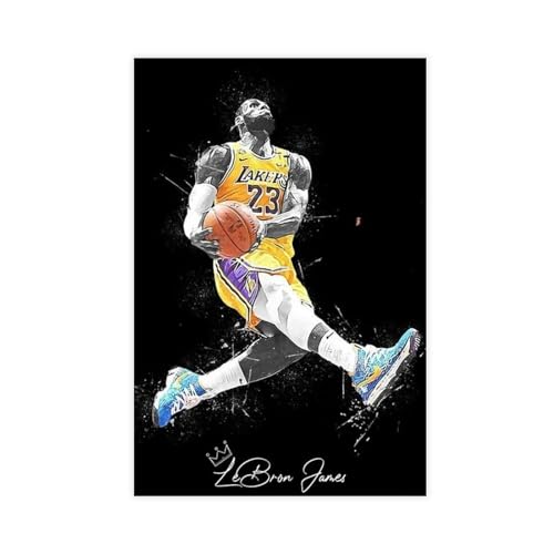 GeDiz Super Basketball Star Sportposter LeBron James Leinwand Poster Schlafzimmer Dekor Sport Landschaft Büro Zimmer Dekor Geschenk ungerahmt 50 x 75 cm GeDiz Super Basketball Star Sportposter LeBron James Leinwand Poster Schlafzimmer Dekor Sport Landschaft Büro Zimmer Dekor Geschenk ungerahmt 50 x 75 cm von GeDiz