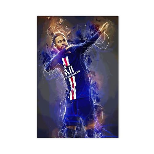 GeDiz Superstar Athlete Neymar Jr Fußball Sport Poster (23) Leinwand Poster Schlafzimmer Dekor Sport Landschaft Büro Zimmer Dekor Geschenk ungerahmt 40 x 60 cm von GeDiz