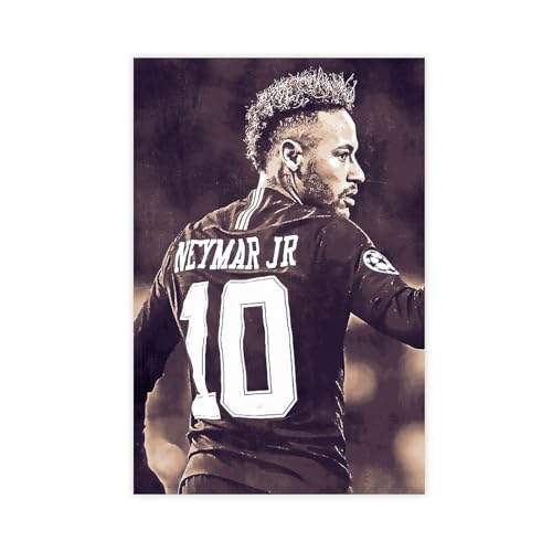 GeDiz Superstar Athlete Neymar Jr Fußball Sport Poster (26) Leinwand Poster Schlafzimmer Dekor Sport Landschaft Büro Zimmer Dekor Geschenk ungerahmt 30 x 45 cm von GeDiz