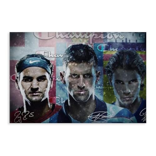 GeDiz Tennisspieler Novak Djokovic Sportposter 04 Poster, dekoratives Gemälde, Leinwand, Poster, Wandkunst, Dekordruck, Bild, Gemälde für Wohnzimmer, Schlafzimmer, Dekoration, ungerahmt, 30 x 45 cm von GeDiz