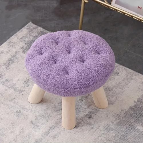 GeFSDOU Blumenhocker Fußhocker Schuhwickelhocker Sofa Couchtisch Niedrig Klein Rund Wohnzimmer Schlafzimmer von GeFSDOU