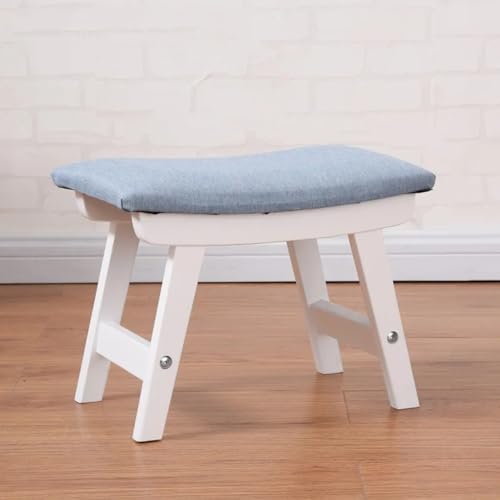 GeFSDOU Home Creative Bench Simple Solid Wood Home Shoe Changing Stool Living Room Foot Fabric Low Stool Chair Designer Chair von GeFSDOU