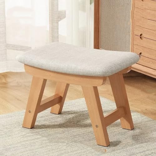 GeFSDOU Kleiner Stoffhocker, kreativer Haushalts-Schuhhocker, Teetischhocker, Wohnzimmer, Holz, Massivbank, modernes einfaches Sofa GeFSDOU Kleiner Stoffhocker, kreativer Haushalts-Schuhhocker, Teetischhocker, Wohnzimmer, Holz, Massivbank, modernes einfaches Sofa von GeFSDOU