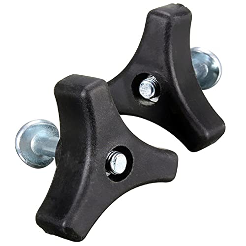 Universal-Rasenmähergriff, Flügelmutter und Schraube, Flügelmutter und Bolzen, Elektrogerät-Teil, Gartengeräte für Rasenmäher-Maschine (schwarz + silber, 2 Stück) von GeKLok