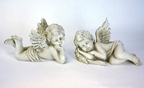 GeKi Trend 2er Set Engel Figuren liegend 22 cm L Dekofigur Traumengel Liebe Gartendeko frostfest GeKi Trend 2er Set Engel Figuren liegend 22 cm L Dekofigur Traumengel Liebe Gartendeko frostfest von GeKi Trend GmbH