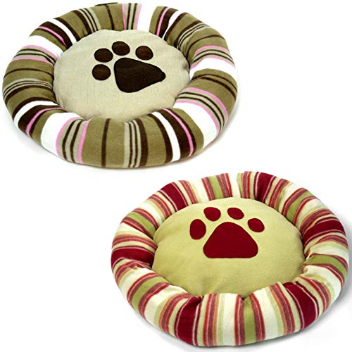 GeKi Trend 2er Set Kuscheliges Hundebett Katzenbett rund 60 cm flauschig Tierbett weich mit Pfote kleine mittlere Hunde Katzen GeKi Trend 2er Set Kuscheliges Hundebett Katzenbett rund 60 cm flauschig Tierbett weich mit Pfote kleine mittlere Hunde Katzen von GeKi - Trend GmbH