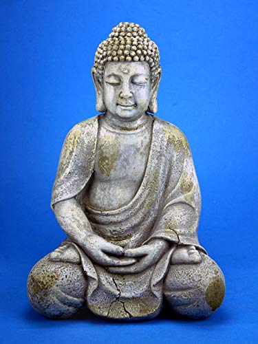 GeKi Trend Buddha Garten Figur 30,5 cm groß frostfest wetterfest grau Antik Stein-Optik Deko GeKi Trend Buddha Garten Figur 30,5 cm groß frostfest wetterfest grau Antik Stein-Optik Deko von GeKi - Trend GmbH