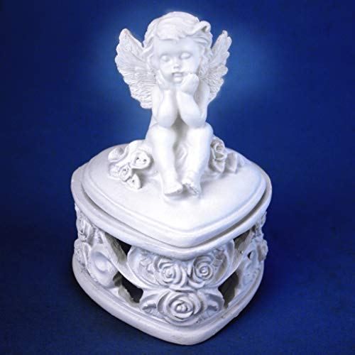 GeKi Trend Engel Schmuck-Schatulle Herzdose mit Deckel Pillenbox Deko Figur 13 cm groß Schnee weiß GeKi Trend Engel Schmuck-Schatulle Herzdose mit Deckel Pillenbox Deko Figur 13 cm groß Schnee weiß von GeKi Trend GmbH