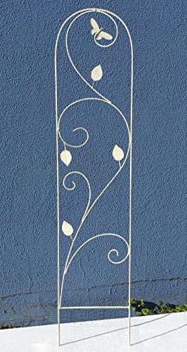 GeKi Trend Rankhilfe Rankgitter Eisen Metall antik weiß 21 x 102 cm groß Libellen-Schmetterling GeKi Trend Rankhilfe Rankgitter Eisen Metall antik weiß 21 x 102 cm groß Libellen-Schmetterling von GeKi - Trend GmbH