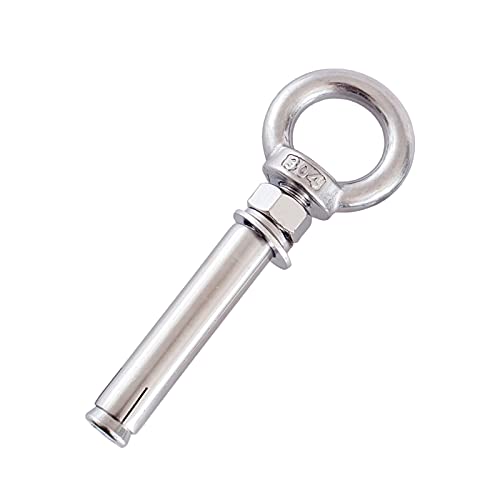 Anker-Augenschrauben, M20 Expansion Ringschraube Ringmutter Schraube mit Ring 304 Edelstahl Anker Rohschrauben for Betonwand, von GeOinQL