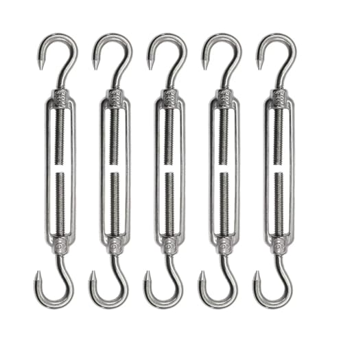 Drahtseilspanner, 304 Edelstahl Haken & Haken M6 Spannschlösser Verstellbare Drahtseilspanner 5er Pack Drahtseilspanner, 304 Edelstahl Haken & Haken M6 Spannschlösser Verstellbare Drahtseilspanner 5er Pack von GeOinQL