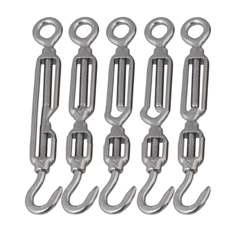 Drahtseilspanner, Spannschloss Drahtspanner Garten Drahtspanner M5 Edelstahl 304 Haken & Öse Spannschloss Drahtseilspanner, Spannschloss Drahtspanner Garten Drahtspanner M5 Edelstahl 304 Haken & Öse Spannschloss von GeOinQL