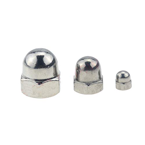 Kuppelmuttern, 10 Stück/20 Stück Sechskant-Hutmuttern, Hutmuttern, Sechskant-Hutmuttern aus Edelstahl 304 (M6, 30 Stück), Handmutter (M5–10 Stück)(M5-10pcs) von GeOinQL
