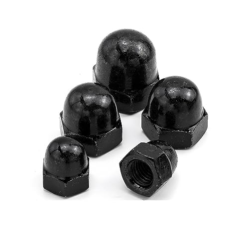 Kuppelmuttern, 2/10/20 Stück 304 Edelstahl metrische Hutmuttern M3 M4 M5 M6 M8 M10 M12 gewölbte Hutmuttern Kronen-Sechskantmuttern Handmutter (Größe: M12-2 Stück)(M5-20pcs) von GeOinQL