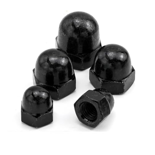 Kuppelmuttern, 3/10/20/40 Stück metrische Hutmuttern M3 M4 M5 M6 M8 M10 M12 gewölbte Hutmuttern Kronen-Sechskantmuttern Handmutter(M6 10pcs) von GeOinQL