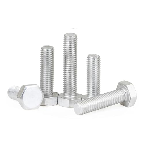 Aluminium 6061 DIN933 Sechskantschraube Sechskantschrauben M5 M6 M8 M10 M12 (Size : M5X16 50PCS) von GeRRiT