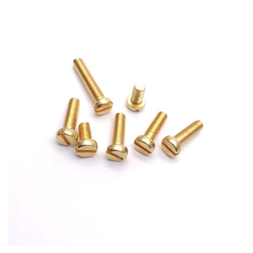 DIN84 Messing-Zylinderkopf-Schlitzschraube M0,8 M1 M1,2 M1,4 M1,6 M2 M2,5 M3 M3,5 M4 M5 (Size : M1.4X4 100PCS) von GeRRiT