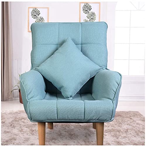 GeRRiT Einzelnes Stoffsofa Tami Multifunktionaler Loungesessel Schlafzimmer Wohnzimmer Büro Moderner einfacher Nickerchenstuhl Abnehmbare Sofabeine 58 × 47 cm, Baumwolle von GeRRiT