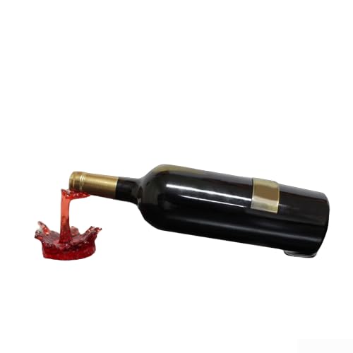 GeRRiT Einzigartiges Weinregal, Weinregal, einzigartiger, kreativer verschütteter Weinflaschenhalter zum Präsentieren von Lieblingswein für Küche, Bars, Speisekammer, 9 x 7,8 x 8 cm von GeRRiT