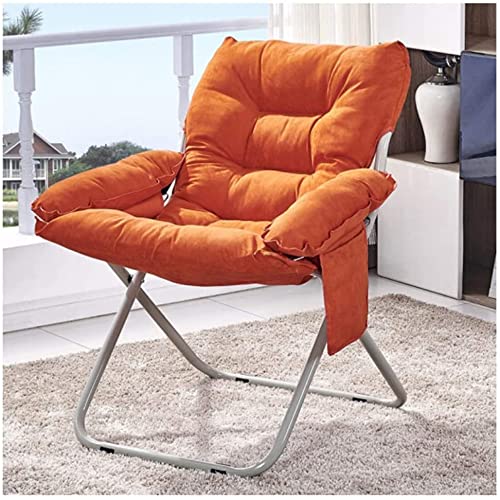 GeRRiT Lazy Couch Bequemer Lounge Chair Tatami Sitzsack Schlafzimmer Wohnzimmer Büro Moderner Minimalistischer Einzelstuhl 60×66cm(Color:Orange) von GeRRiT
