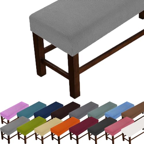 Luxuriöser großer Bankbezug, rechteckig, kratzfest, Sitzkissenbezug zum Schutz des Stuhls, staubdichter Schonbezug für Schlafzimmer, Wohnzimmer, Küche (Hellgrau, Größe XS: 60–85 cm, B: 35–50 cm, H: 20 von GeRRiT