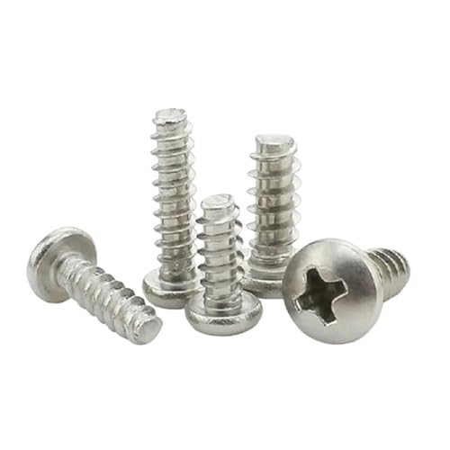 M1 M1,2 M1,4 M1,7 M2 M2,3 M2,6 M3 M3,5 M4 M5 Edelstahl PB Flachkopf Blechschraube for Kunststoff SS304 (Size : M3X8 200PCS) von GeRRiT
