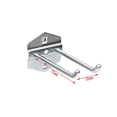 GeRnie 1 Stück Hammer/Zange Lochbrett Haken Lagerregal Stahl Pegboard Haken Hardware Werkzeug Wandhalterung Schrägaufhänger for Geschäft gutes Regal(75mm) von GeRnie