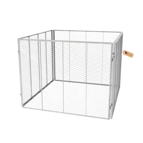 GEZU IMPEX Komposter 100x100x80cm Feuerverzinkter Metall Gartenkomposter Drahtgitter Kompostbehälter für den Außenbereich von GeZu Impex