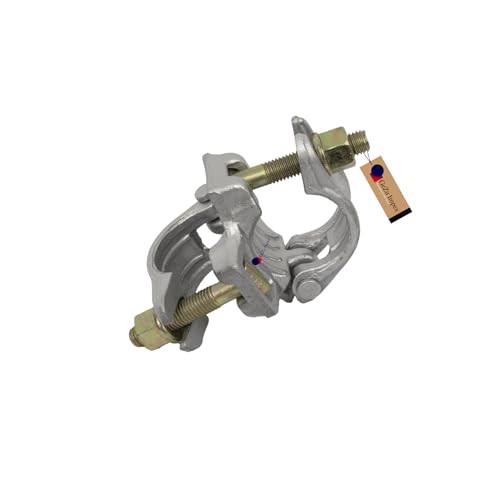 GeZu Impex® Normalkupplung Gerüstschelle feuerverzinkt 48 x 48 mm mit Bundmutter SW 22 Kupplung Doppelschelle 90°, Starre Kupplung von GeZu Impex