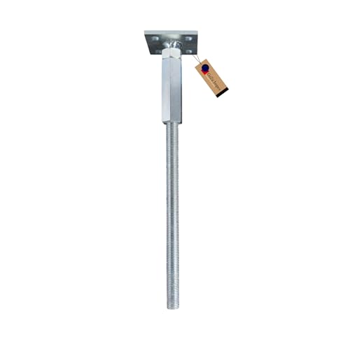 GeZu Impex® Pfostenträger Siggi 100 x 100 mm höhenverstellbar zum einbetonieren Stützfuß Pfostenschuh von GeZu Impex