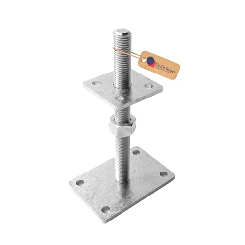 Pfostenträger Ulrich verstellbar M30 x 500 mm, 100 x 100 mm von GeZu Impex