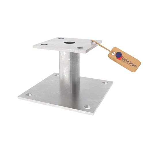 Pfostenträger aufdübelbar 2 Platten 100 x 100 x 5 mm, Höhe: 100 mm von GeZu Impex