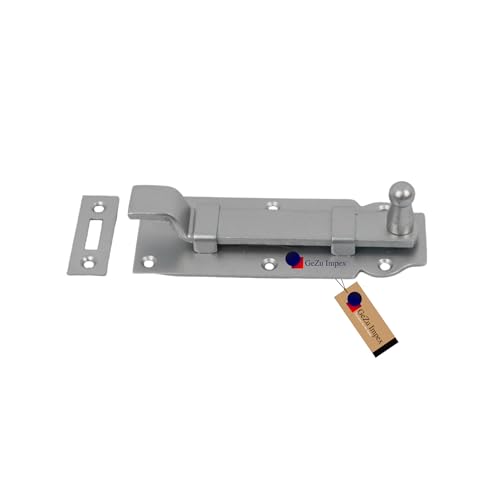 GeZu Impex® Riegel gekröpft 100 x 45 mm Fensterriegel mit Schließblech Schieberiegel mit flachem Griff von GeZu Impex