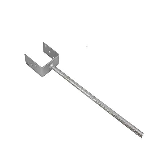 GeZu Impex® U-Pfostenträger 101 mm U-Form mit Steindolle 400 mm zum einbetonieren, Pfostenhalter, Zaunträger von GeZu Impex