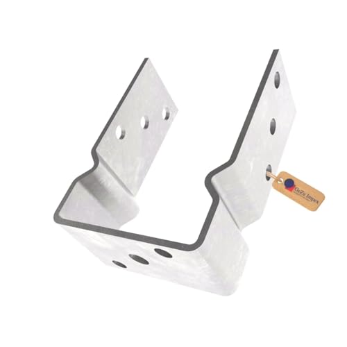 U-Pfostenträger zum aufdübeln mit Sicke, feuerverzinkt 121 mm von GeZu Impex