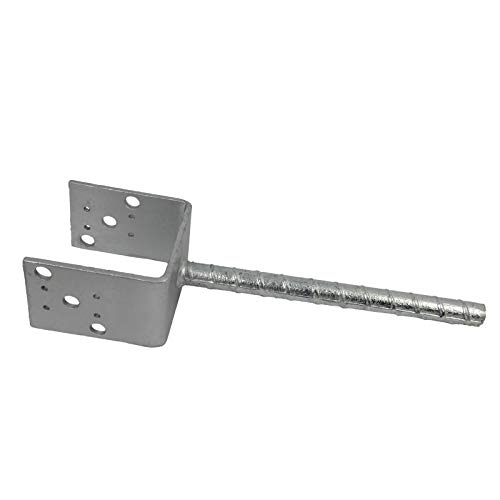 GeZu Impex® U-Pfostenträger 101 x 70 x 110 mm U-Form mit Steindolle 250 mm Stützenfuß Pfostenhalter von GeZu Impex