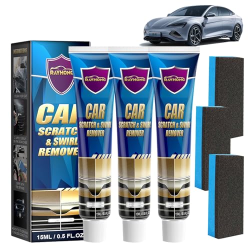 3 Stück Autopolitur Kratzer Entfernen 15 Ml, Car Scratch Repair Paste Auto-Kratzer-Reparaturpaste, Selbstkratzende Reparaturpaste Für Lackkratzer,Wirbel,Markierungen,Kratzer,SchöNheitsfehler von Geaanen