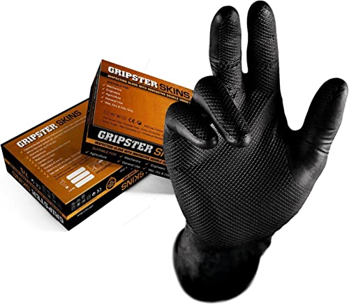 GRIPSTER Skins Nitril Handschuhe schwarz Größe 11 XXL Box a 50 Stück von Geakv