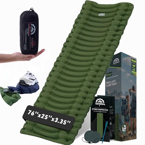 GearDoctors® Isomatten - Camping Matratzenauflage [ULTRALIGHT 496.1 g] - Isomatte Camping - Ultraleicht Isomatte Camping - Campingmatte - Camping Isomatte - Camping Luftmatratze von Gear Doctors