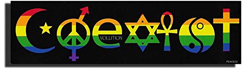 Gear Tatz Coexist® New Car Magnet Stoßstangen-Aufkleber Magnet Aufkleber Cool Liberal Democrat für Autos für LKW für Erwachsene LGBT lgtbq pro Gay Pride von Gear Tatz