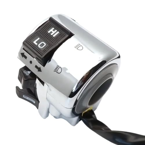 Der verchromte Kontrollschalter rechts oder links mit GY6 Moped Retro Scooter 125cc 150cc -Universal Passform kompatibel(Linke Seite) von GearHaven